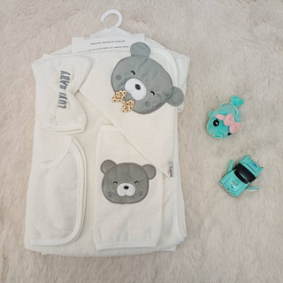 ست سیسمونی پسرانه Lovi Baby (تنپوش+کلاهدار+دستی+لیف+پاپوش) بدون پرز و حساسیت با بستهبندی توری اصل با گارانتی - موجودی محدود